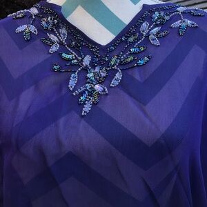 Women’s Purple Blouse with Bling 💋